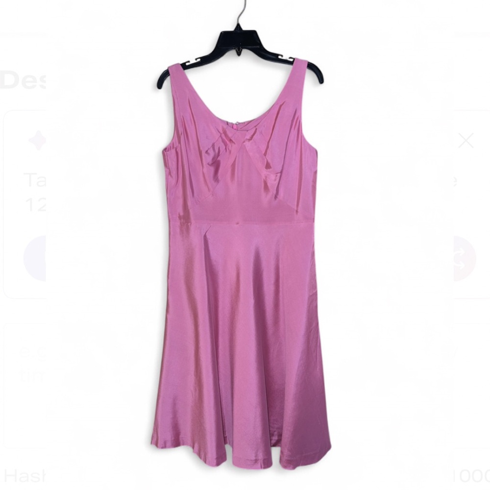 Silk Balletcore Flirty Fairy Spring Barbie Tea Party Derby A line Midi Dress